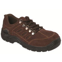 Ufa106 - Chaussures de sécurité en cuir à bout pointu en cuir suédé marron